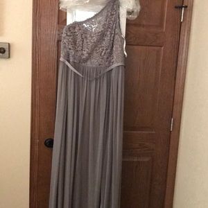 COPY - David’s Bridal One Shoulder Lace Bridesmaid Gown